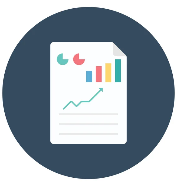 Report Grafico Isolato Icona Vettoriale Che Può Essere Facilmente Modificata — Vettoriale Stock