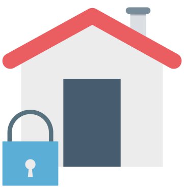 Ev kilit renk izole vektör kolayca değiştirilebilir ve Düzenle simgesini. 