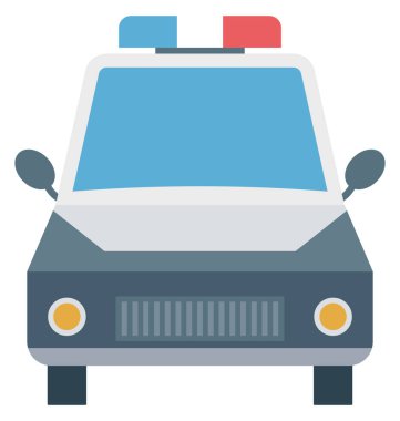Polis araba renk izole vektör kolayca değiştirilebilir ve Düzenle simgesi. 