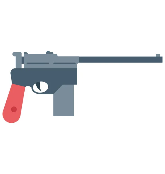 Pistol Color Isolated Vector Icon Can Easily Modified Edit — стоковый вектор