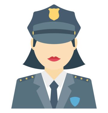 Polis renk izole vektör kolayca değiştirilebilir ve Düzenle simgesi. 