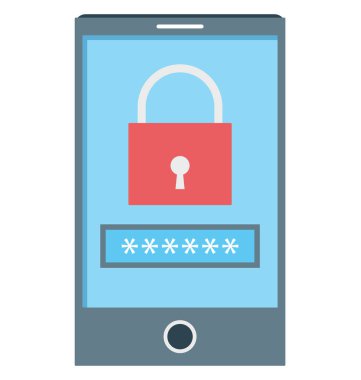 Mobil güvenlik renk izole vektör kolayca değiştirilebilir ve Düzenle simgesi. 