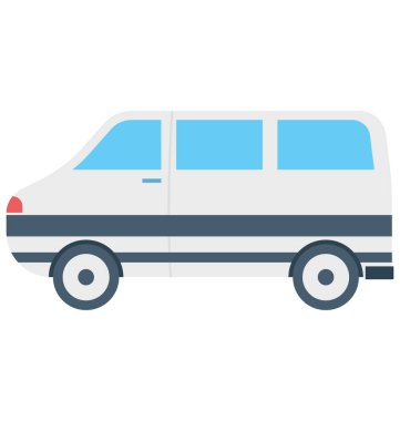 Polis Van renk izole vektör kolayca değiştirilebilir ve Düzenle simgesi. 