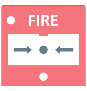 Yangın koruma renk izole vektör kolayca değiştirilebilir ve Düzenle simgesi. 