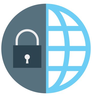 Dünya güvenlik renk izole vektör kolayca değiştirilebilir ve Düzenle simgesi. 