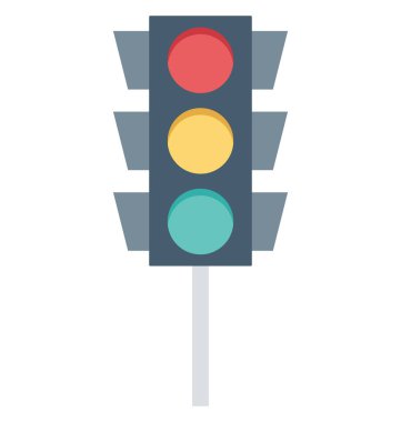 Trafik sinyalleri renk izole vektör kolayca değiştirilebilir ve Düzenle simgesi. 