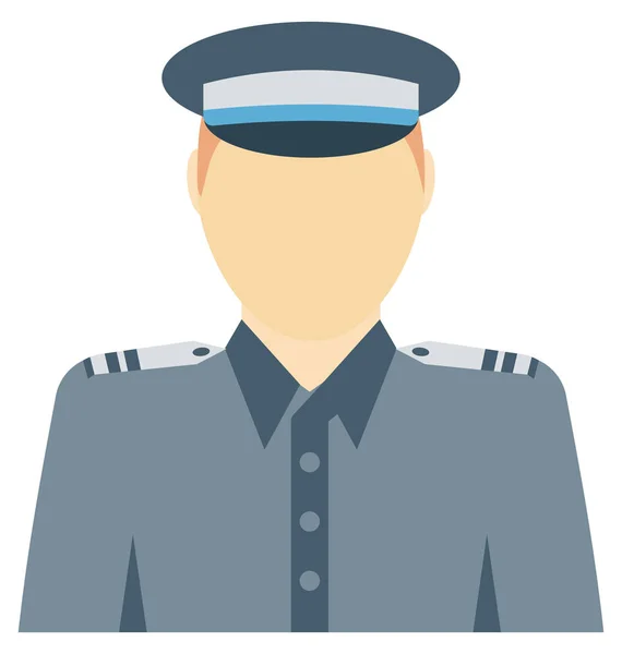 Ícone Vetor Isolado Cor Policial Que Pode Ser Facilmente Modificado — Vetor de Stock