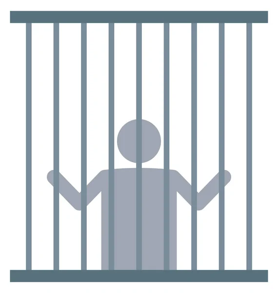 Prison Cell Color Isolated Vector Icon Easily Can Modified Edit — Stock Vector