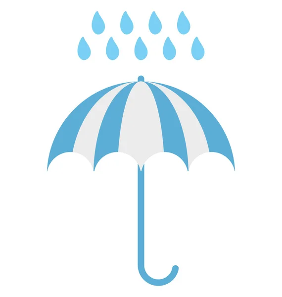 Umbrella Color Isolated Vector Icon Easily Can Modified Edit — Stock Vector