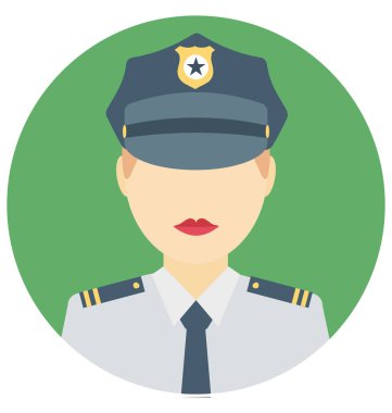 Polis renk izole vektör kolayca değiştirilebilir ve Düzenle simgesi. 