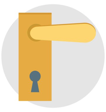 Kapı kolu renk izole vektör kolayca değiştirilebilir ve Düzenle simgesi. 