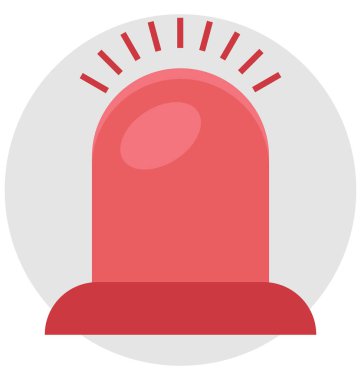 Siren renk izole vektör kolayca değiştirilebilir ve Düzenle simgesi. 