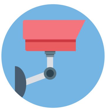 Güvenlik kamera renk izole vektör kolayca değiştirilebilir ve Düzenle simgesi. 