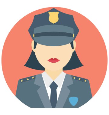 Polis renk izole vektör kolayca değiştirilebilir ve Düzenle simgesi. 