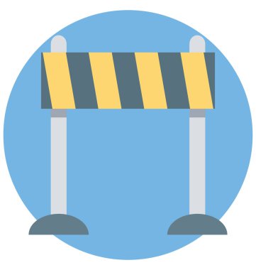 Polis bariyer renk izole vektör kolayca değiştirilebilir ve Düzenle simgesi. 