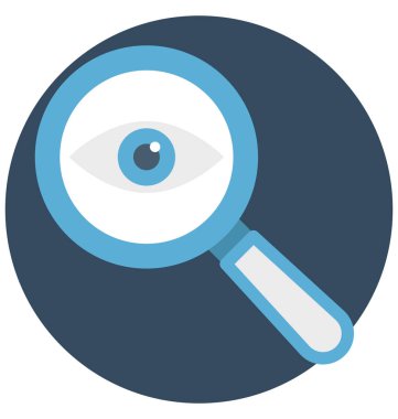 Büyüteç'i renk izole vektör kolayca değiştirilebilir ve Düzenle simgesi. 