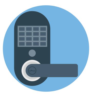 Kapı kolu renk izole vektör kolayca değiştirilebilir ve Düzenle simgesi. 