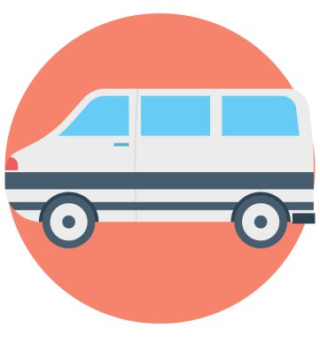 Polis Van renk izole vektör kolayca değiştirilebilir ve Düzenle simgesi. 