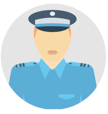Polis renk izole vektör kolayca değiştirilebilir ve Düzenle simgesi. 