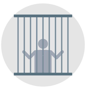 Hapishane hücre rengi izole vektör kolayca değiştirilebilir ve Düzenle simgesi. 