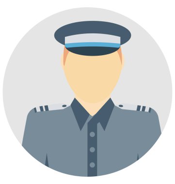 Polis renk izole vektör kolayca değiştirilebilir ve Düzenle simgesi. 