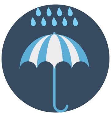 Şemsiye renk izole vektör kolayca değiştirilebilir ve Düzenle simgesi. 