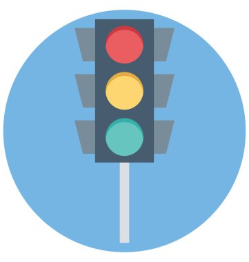 Trafik sinyalleri renk izole vektör kolayca değiştirilebilir ve Düzenle simgesi. 