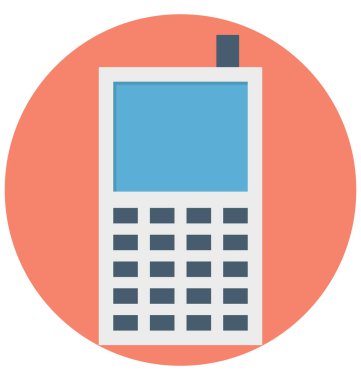 Walkie Talkie renk izole vektör kolayca değiştirilebilir ve Düzenle simgesi. 