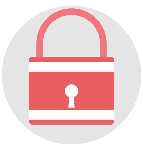 Lock Color Isolated Vector Icon Которая Легко Изменена Отредактирована — стоковый вектор