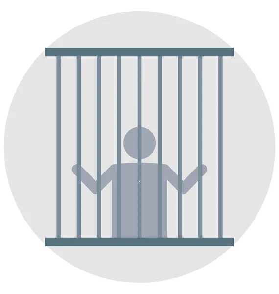 Prison Cell Color Icono Vectorial Aislado Que Puede Modificar Editar — Archivo Imágenes Vectoriales