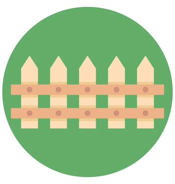 Fence Color Isolated Vector Icon Que Facilmente Pode Ser Modificado — Vetor de Stock