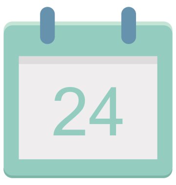 Yirmi dört, yirmi dördüncü özel olay gün vektör simge kolayca değiştirilebilir veya düzenlediğiniz.