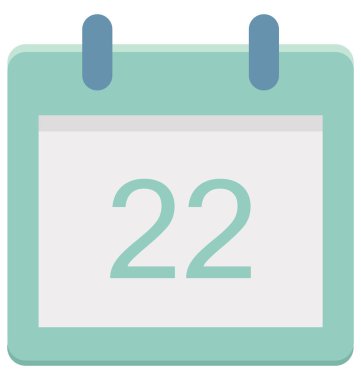 Yirmi iki, yirmi ikinci kolayca değiştirilebilir veya düzenlediğiniz özel olay gün vektör simgesi.