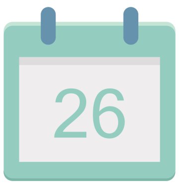 Yirmi altı, yirmi altıncı özel olay gün vektör simge kolayca değiştirilebilir veya düzenlediğiniz.