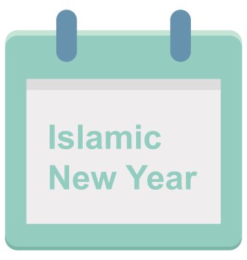 İslam yeni yıl, kolayca değiştirilebilir veya düzenlediğiniz İslam özel olay gün vektör simgesi.