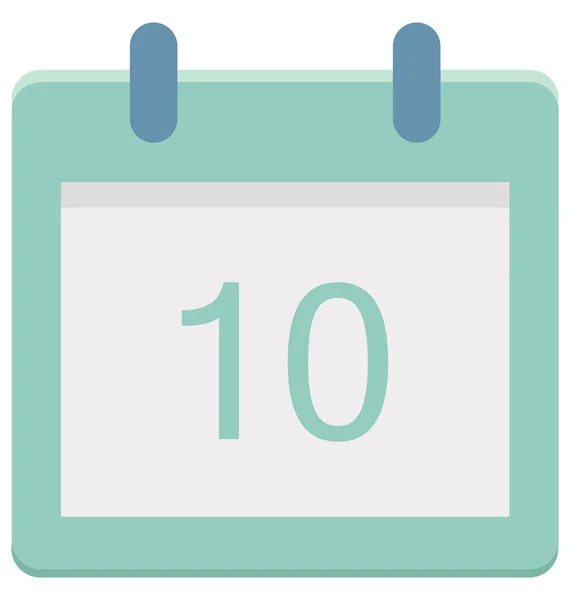 Ten Date Ten Special Event Day Vector Icon Can Easily — Stock Vector