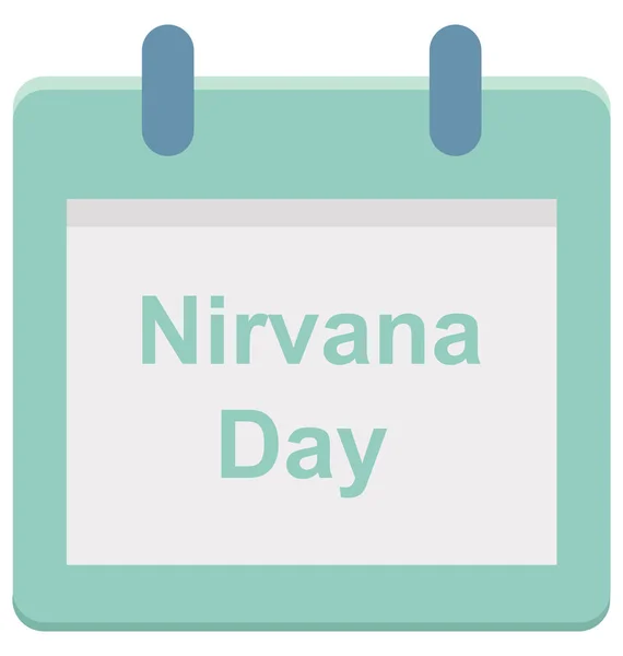 Nirvana Day Special Event Day Icône Vectorielle Qui Peut Être — Image vectorielle