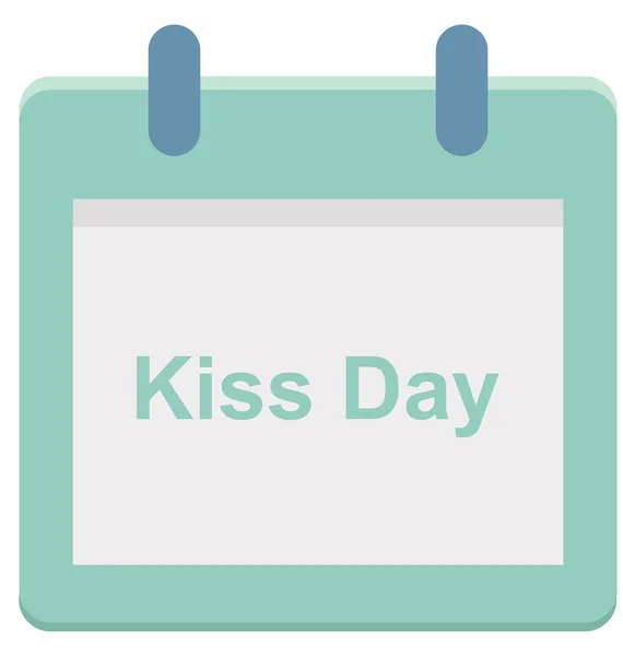 Kiss Day Kiss Day Calendar Special Event Day Icône Vectorielle — Image vectorielle