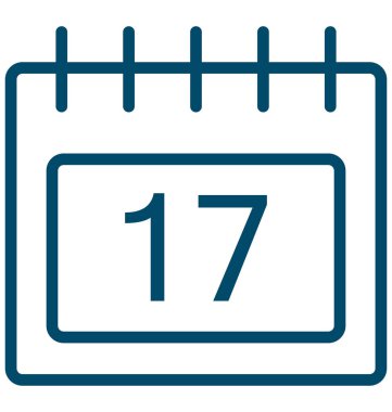 On yedi, 17 özel olay günü kolayca olabilir vektör simge değiştirilme tarihi veya düzenleme.