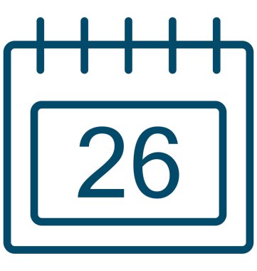 Yirmi altı, yirmi altıncı özel olay gün vektör simge kolayca değiştirilebilir veya düzenlediğiniz.