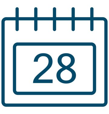 Yirmi sekiz, yirmi sekiz diş özel olay gün vektör simge kolayca değiştirilebilir veya düzenlediğiniz.