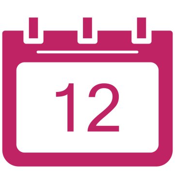 Kolayca değiştirilebilir veya düzenlediğiniz on iki, on ikinci özel olay gün vektör simgesi.