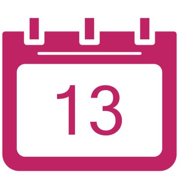 Kolayca değiştirilebilir veya düzenlediğiniz on üç, on üçüncü özel olay gün vektör simgesi.