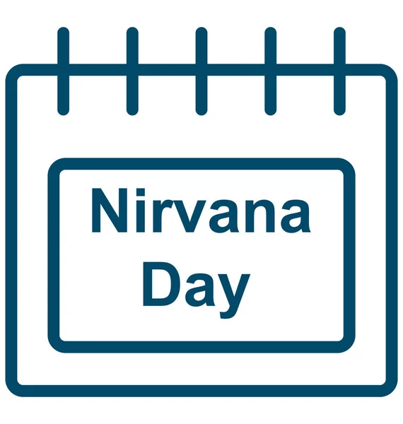 Nirvana Day Special Event Day Icône Vectorielle Qui Peut Être — Image vectorielle