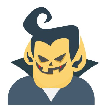 Vampir adam izole renk illüstrasyon simge özel Cadılar Bayramı için kullanın