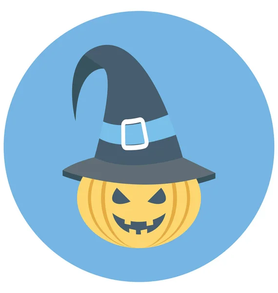 Ícone Ilustração Cor Isolada Abóbora Halloween Uso Especial Para Halloween — Vetor de Stock