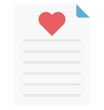 EKG rapor, kalp rapor, kolayca değiştirilebilir veya düzenlediğiniz izole vektör simgesi