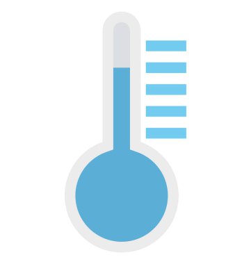 Termometre, sıcaklık, kolayca değiştirilebilir veya düzenlediğiniz izole vektör simgesi