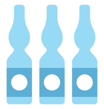 şişe, enjeksiyon şişe, kolayca değiştirilebilir veya düzenlediğiniz izole vektör simgesi