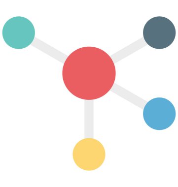 Elektron, atom, kolayca değiştirilebilir veya düzenlediğiniz izole vektör simgesi
